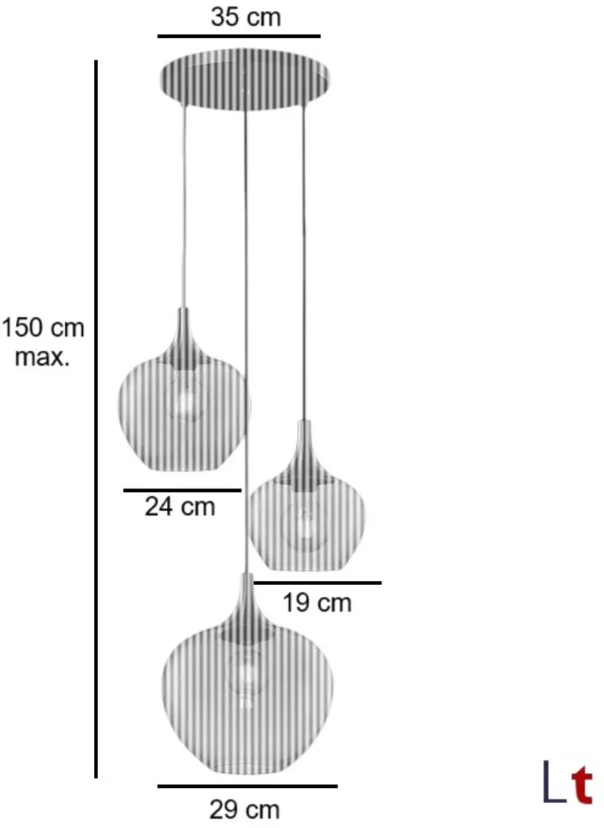 Freelight Fresu Hanglamp Ø35cm - Glas Amber - E27