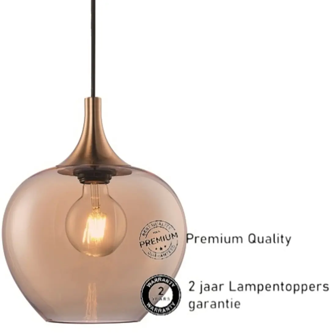 Freelight Fresu Hanglamp Ø35cm - Glas Amber - E27