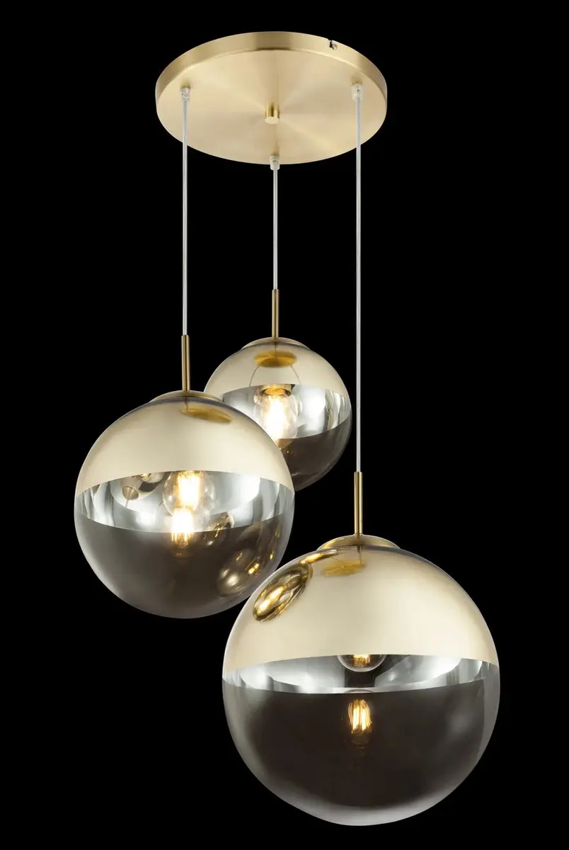 Globo Varus Hanglamp Goud Ø51cm - 3 Lichtpunten