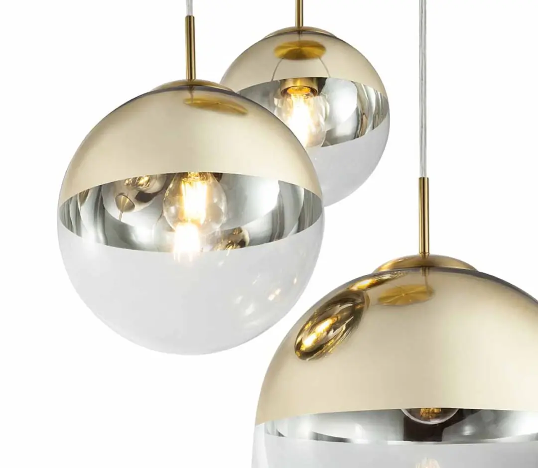 Globo Varus Hanglamp Goud Ø51cm - 3 Lichtpunten - afbeelding 6 van 6