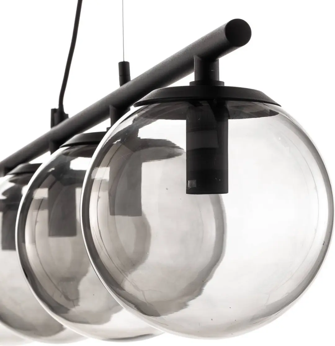 Lucande Hanglamp 4-Lichts E14 Rookgrijs/Zwart
