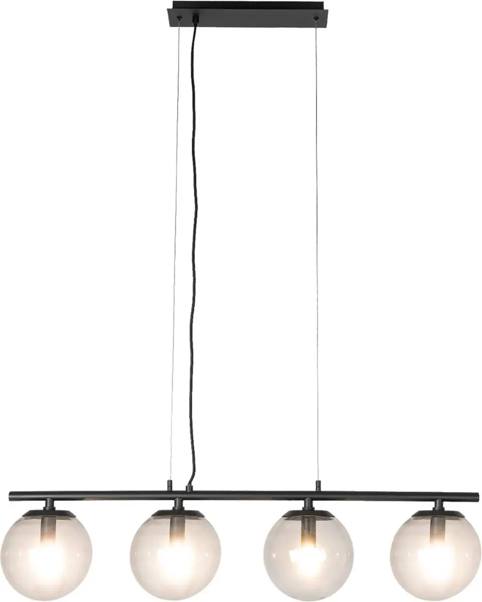 Lucande Hanglamp 4-Lichts E14 Rookgrijs/Zwart