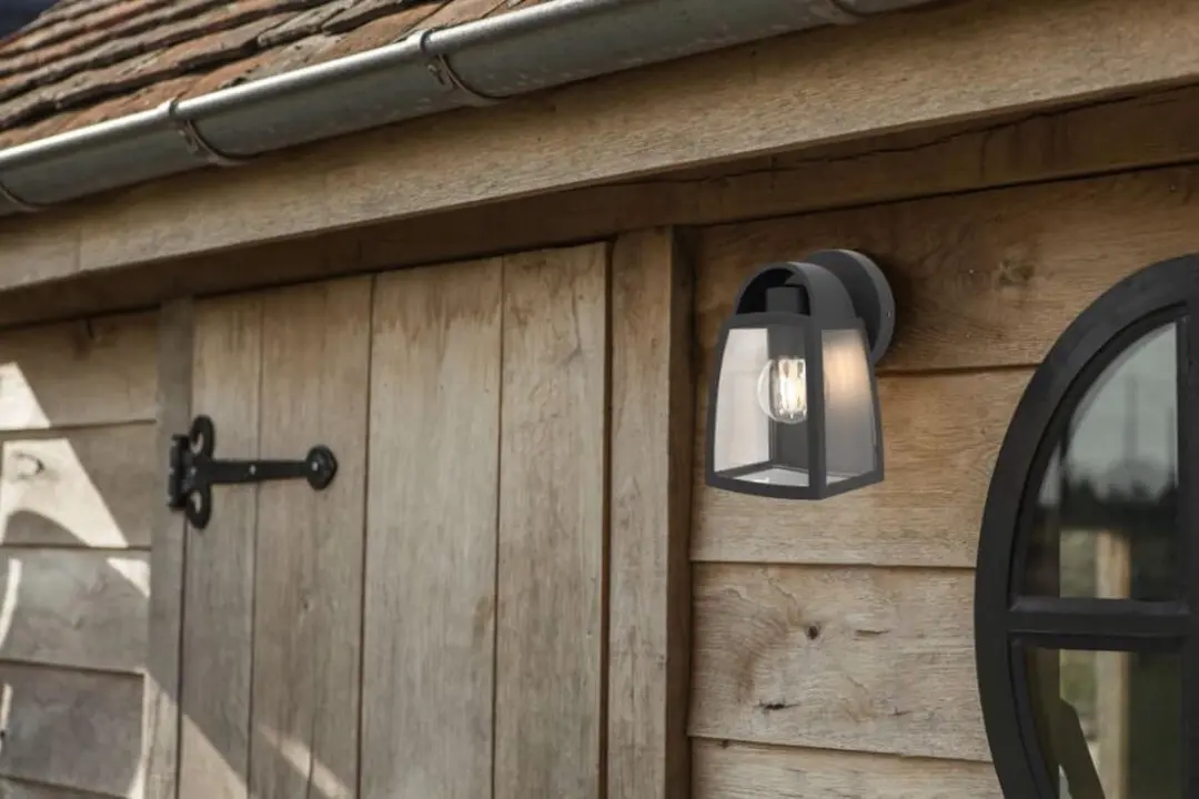 Lutec Kelsey Wandlamp E27 Mat Zwart - IP44 - afbeelding 6 van 6