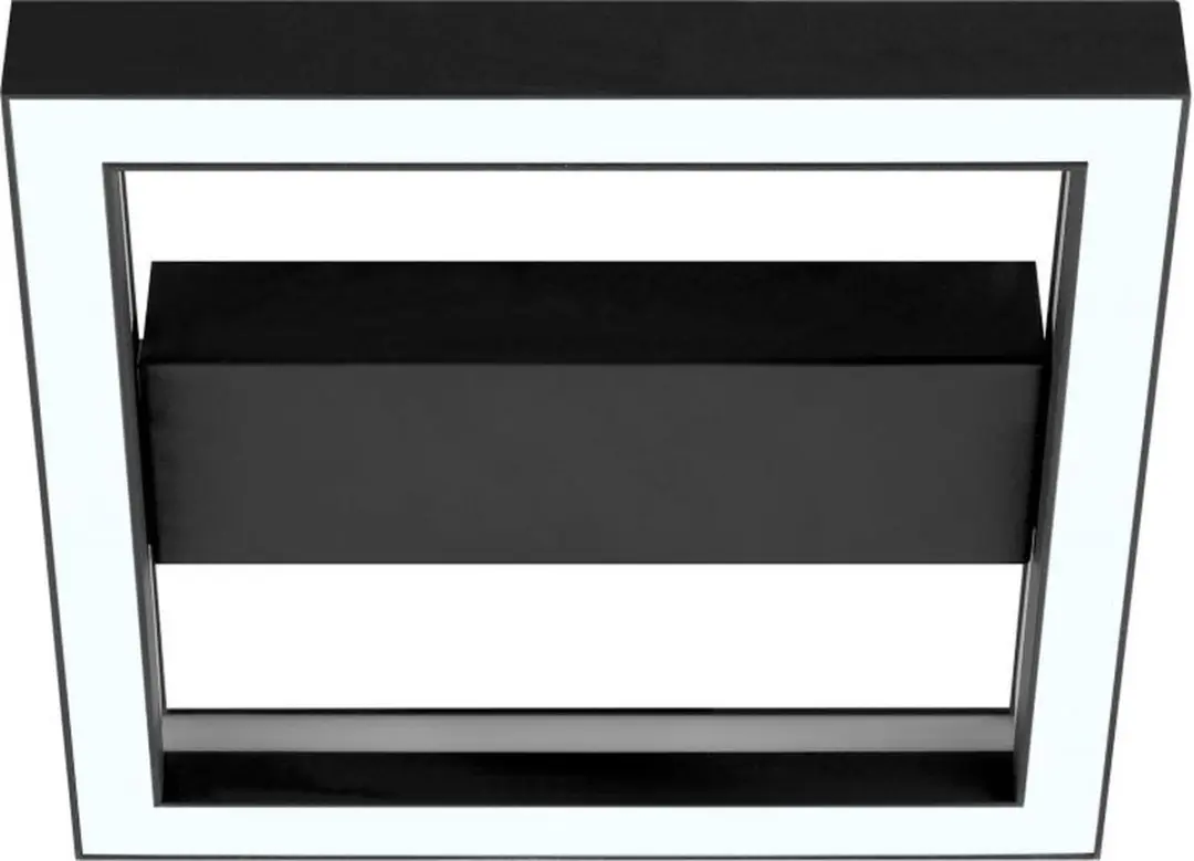 Brilliant Icarus LED Wand/Plafondlamp 30x30cm - 18W RGB - Zwart