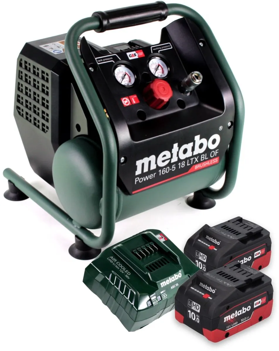 Metabo Power 160-5 18 LTX BL OF Accucompressor 18V - 8,0 bar - 5L - 2x 10,0Ah