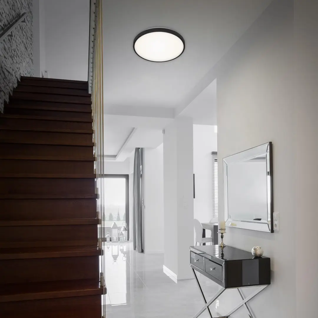 Briloner Manny Plafondlamp LED 24W 2.200lm - Ø38,5cm Zwart