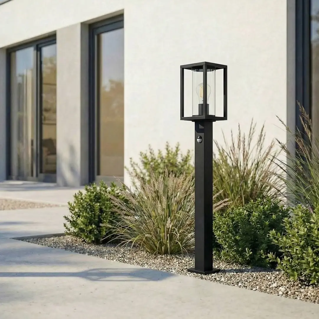 Lucande Padverlichting Zuillamp Aluminium Glas 100cm E27 Antraciet