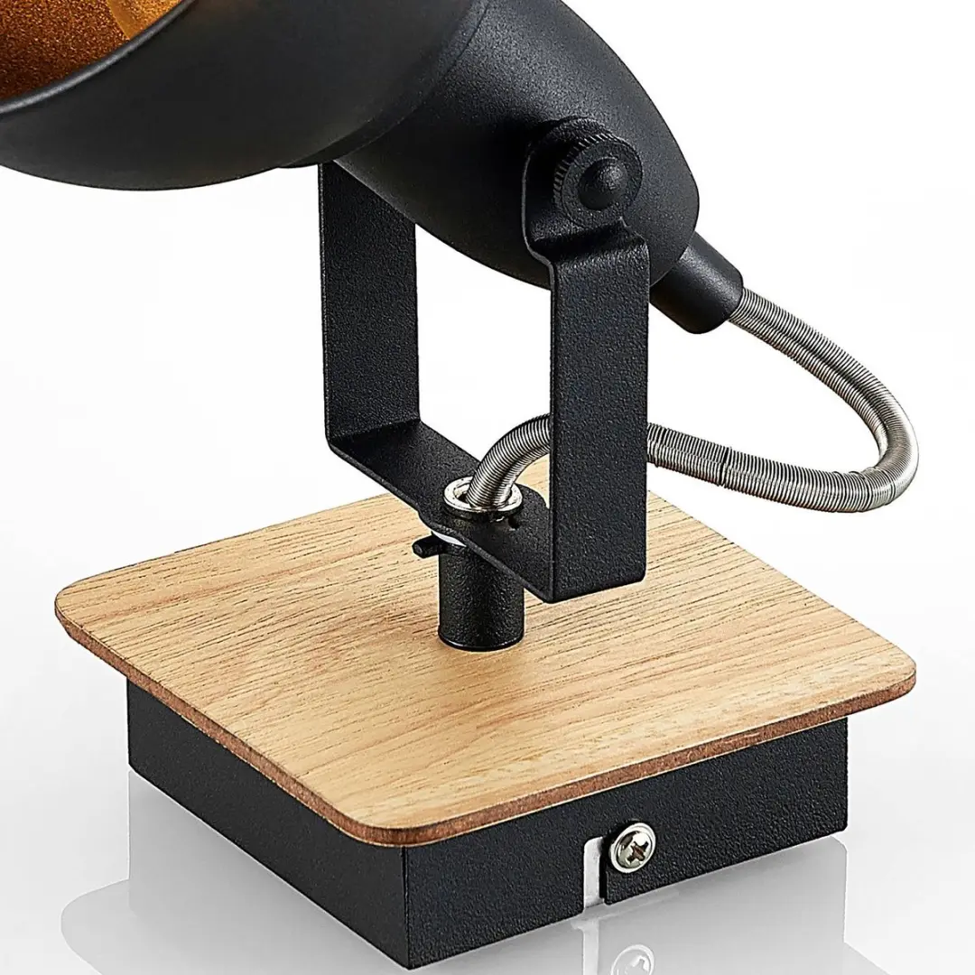 Lindby Buitenspot 1 Licht E14 - 40W - Zwart/Licht Hout