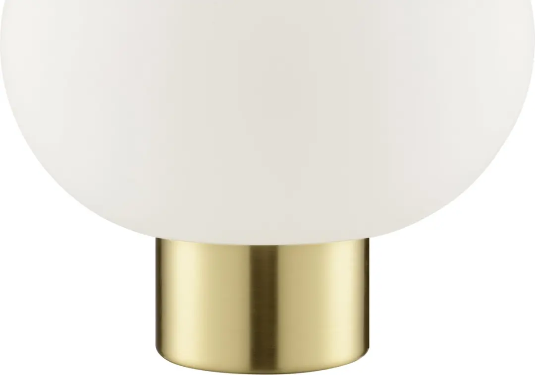 Brilliant Fanny Tafellamp E27 - 22cm - Geborsteld messing/Wit