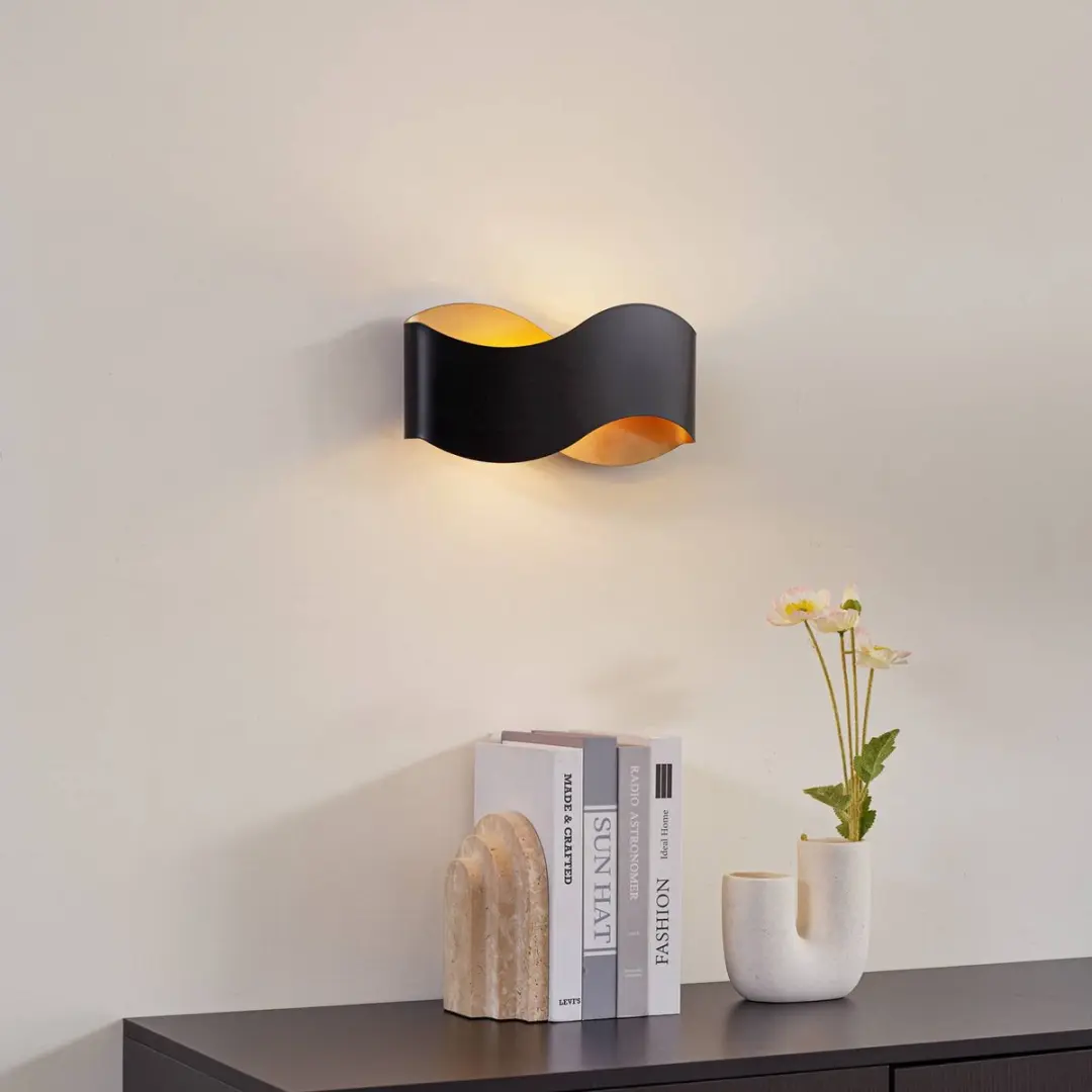 Lindby Wandlamp Metaal 2 Lichtpunten G9 - Zwart/Goud