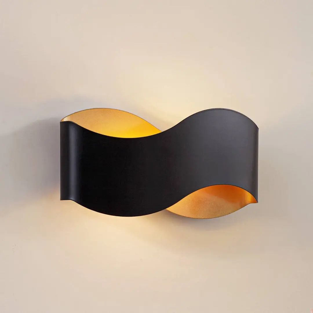 Lindby Wandlamp Metaal 2 Lichtpunten G9 - Zwart/Goud