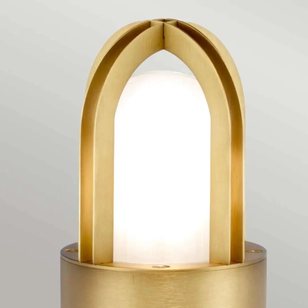Elstead Mini LED Tuin Pilaar Paignton - 40W - Brushed Brass
