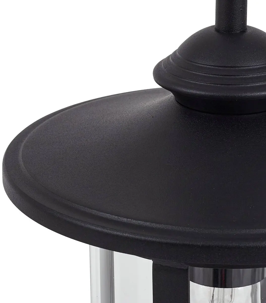 Lindby Tuinpadverlichting Aluminium Glas E27 - 109cm - Zwart/Transparant