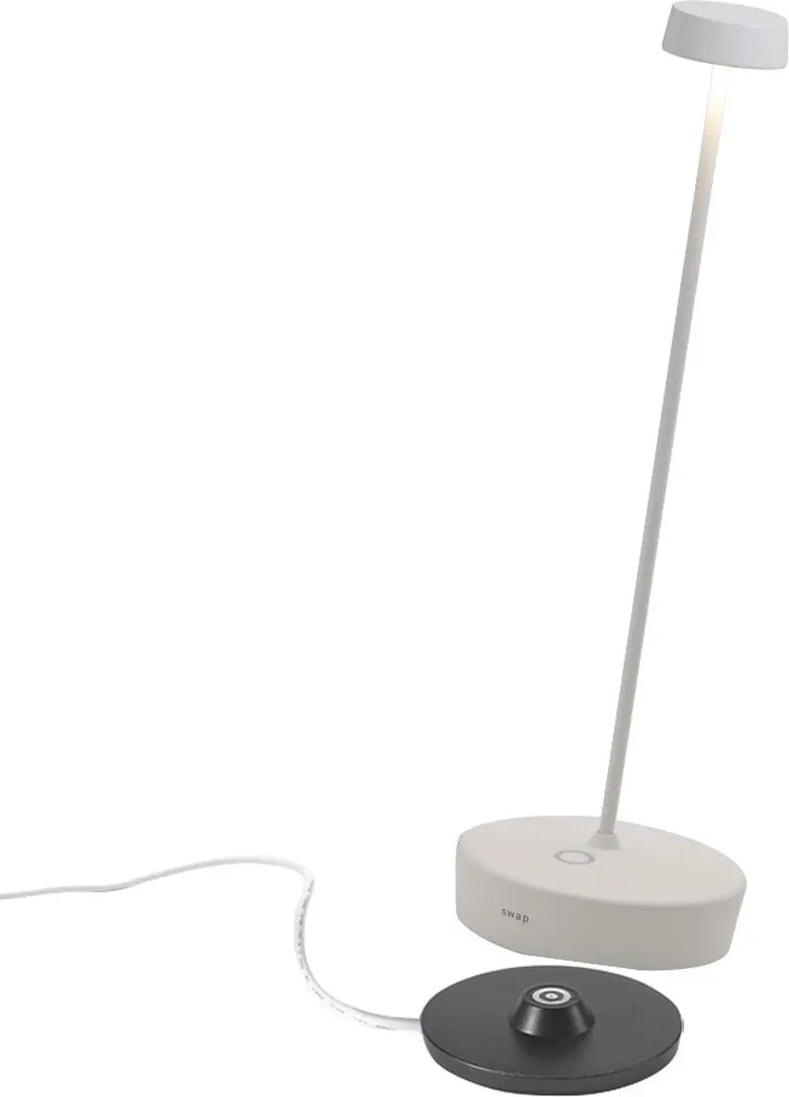 Zafferano Swap Oplaadbare LED Tafellamp Wit