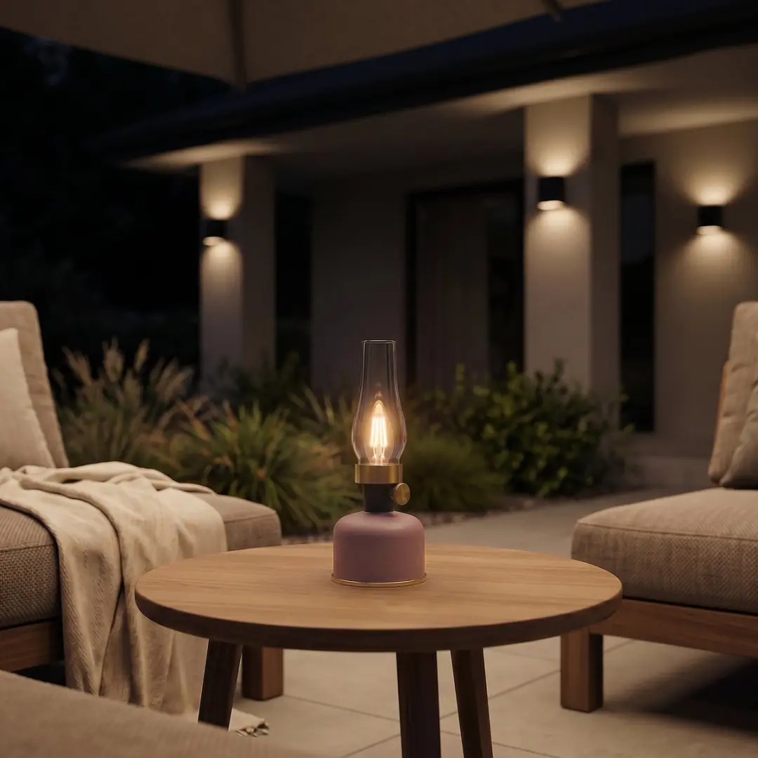 Calex Lavinio Oplaadbare LED Tafellamp - Warm Wit 3W - Rose