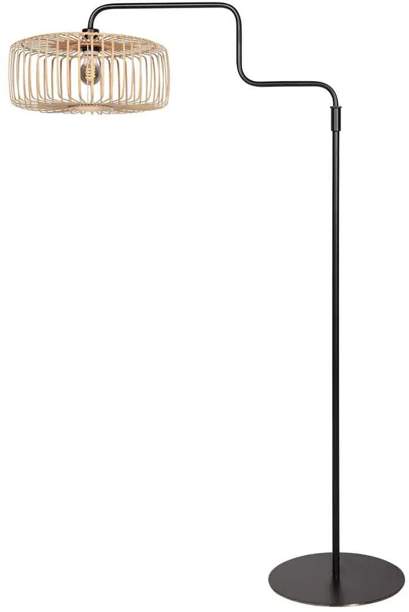 Steinhauer Breeza-Beache 4159ZW Vloerlamp - 150-165cm - Ø50cm - Zwart