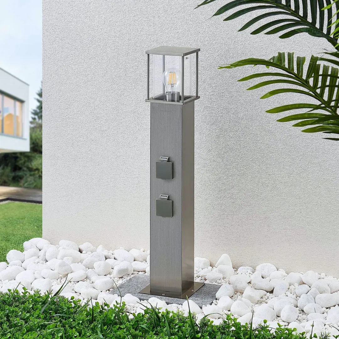 Lindby Padverlichting Roestvrij Staal 70cm E27