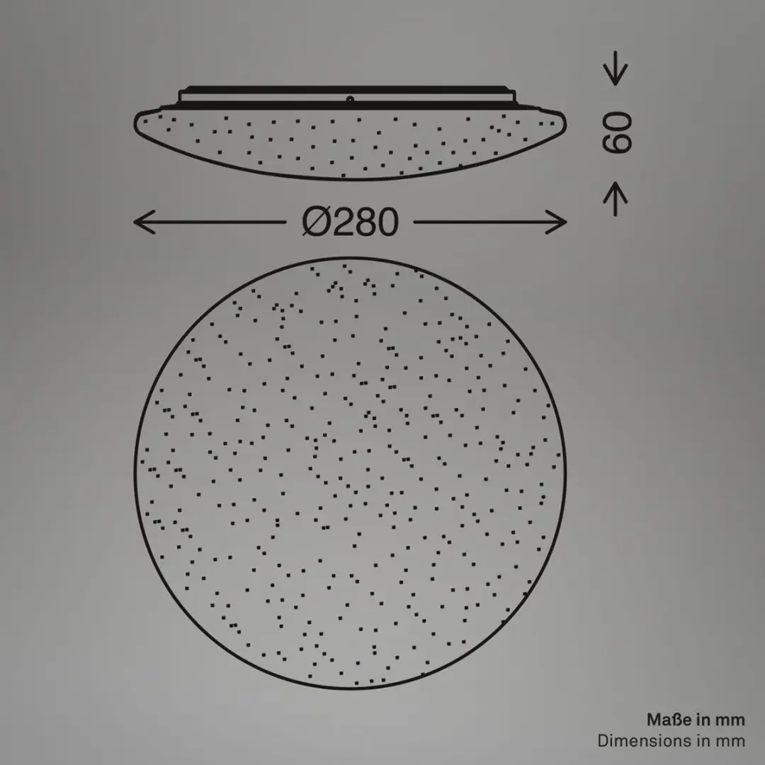 Briloner Git LED Plafondlamp Sterrenhemel 4.000K - Ø28cm Wit