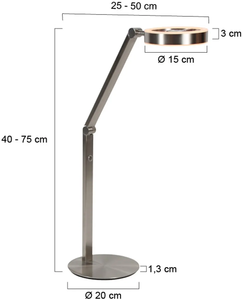 Steinhauer Ringlux 4139ST Tafellamp - 2x LED 2700K - Zilver