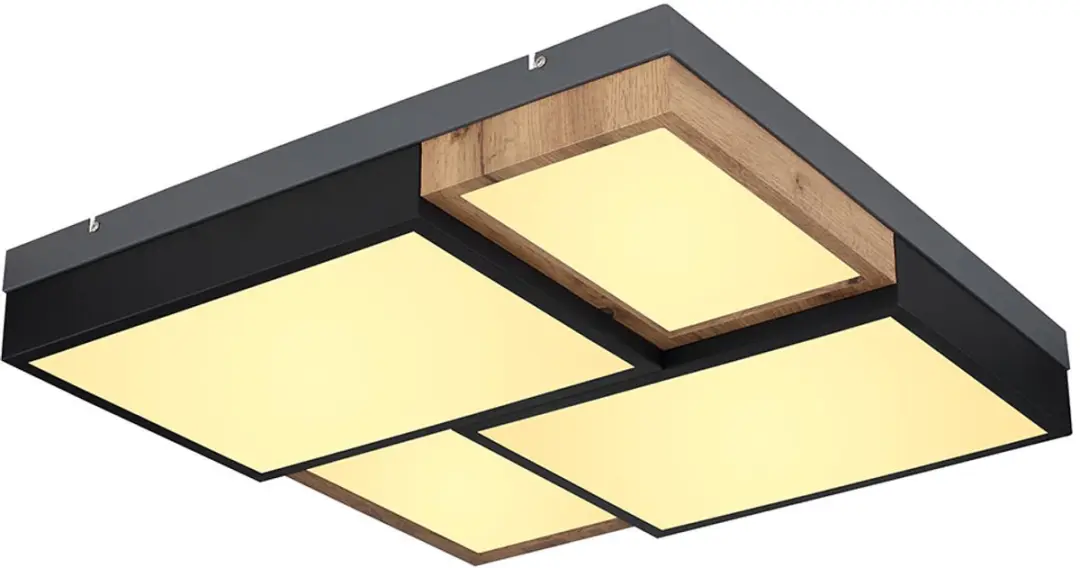 Globo LED Plafondlamp Houtlook 50W 3000lm - Grijs