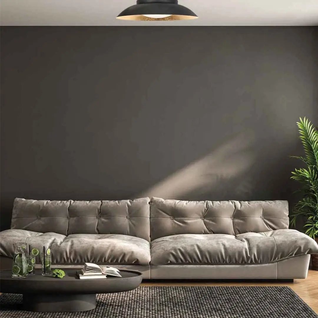 Steinhauer Plafonnière Brotke 4127ZW - 12W - Ø40cm - Goud/Zwart