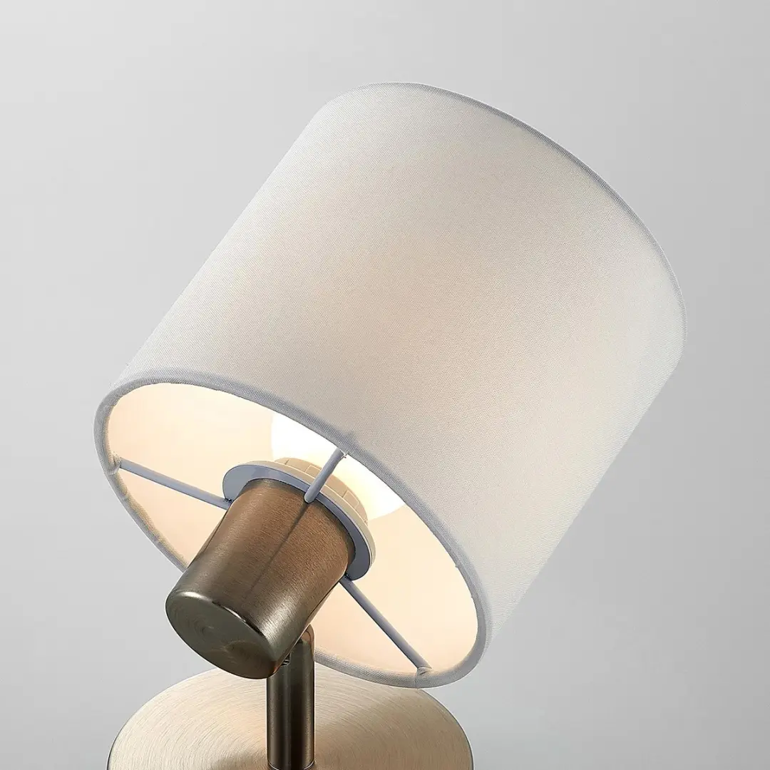 Lindby Wandlamp 1 Licht E14 Mat Nikkel/Wit