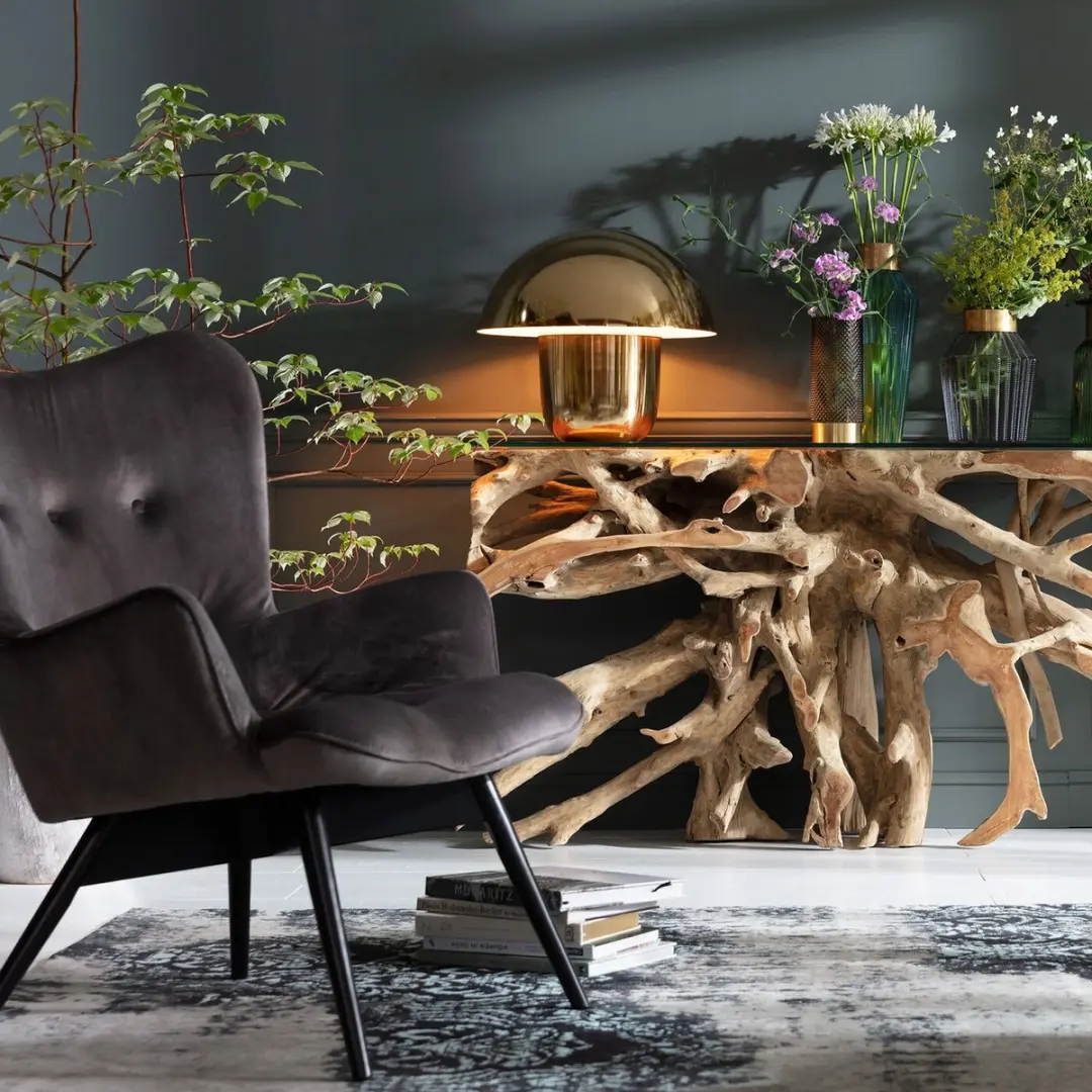 Kare Tafellamp Mushroom - Goud