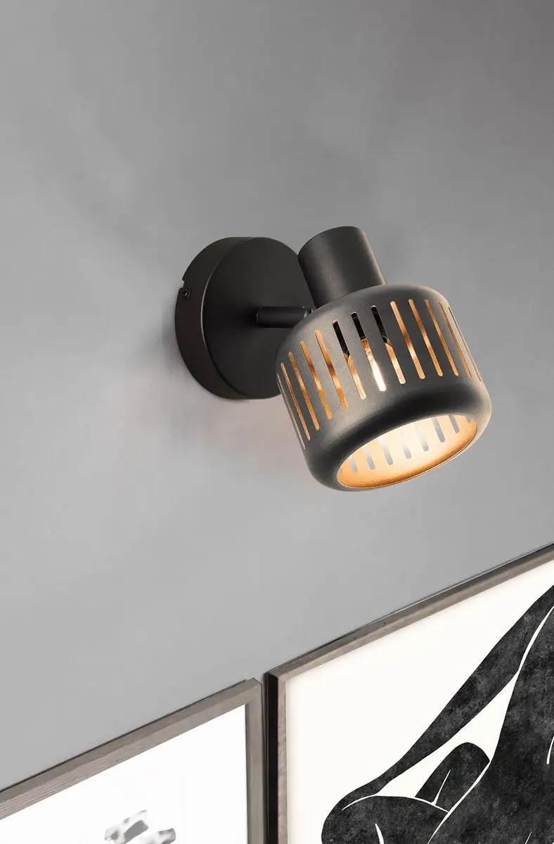Brilliant Tyas Plafondspot E14 28W - Zwart/Goud