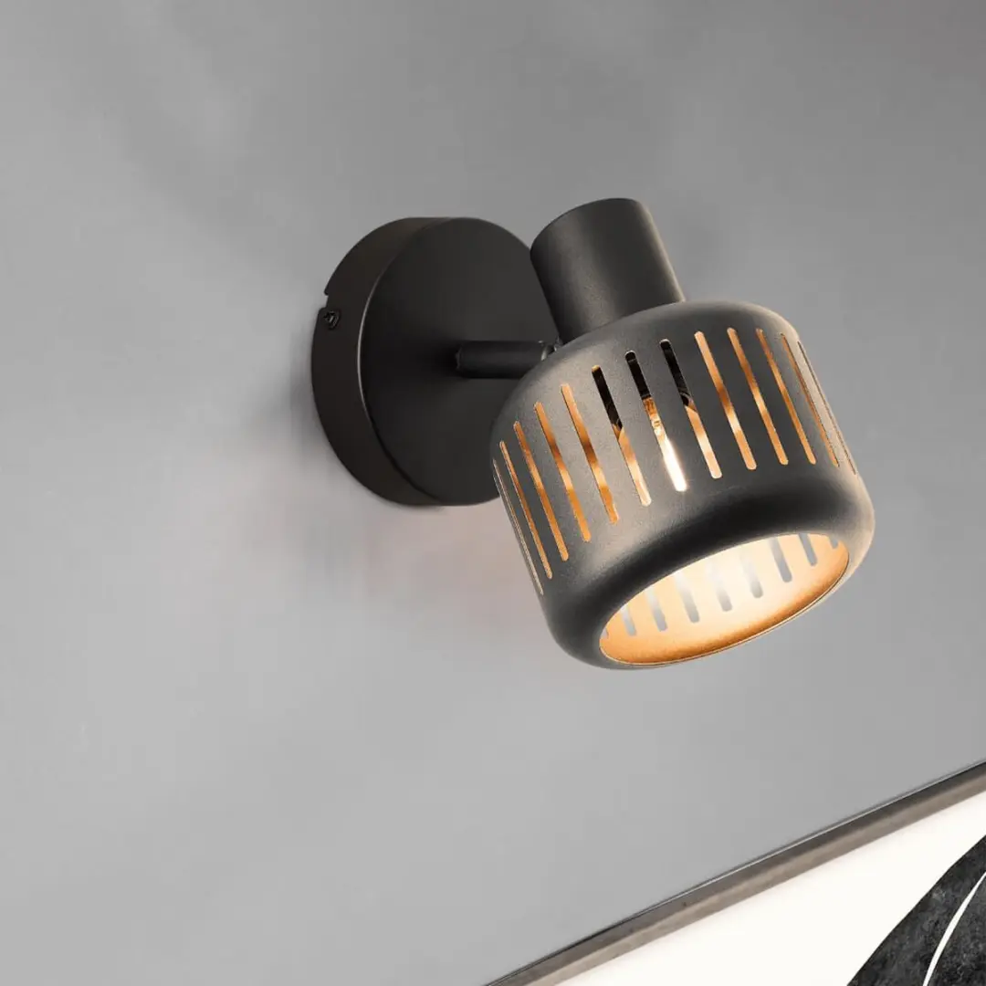 Brilliant Tyas Plafondspot E14 28W - Zwart/Goud
