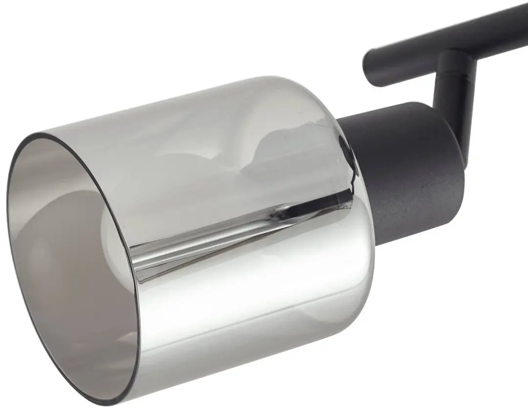 Lindby Buitenspot 4-Licht Glas - E14 - Rookgrijs/Zandzwart