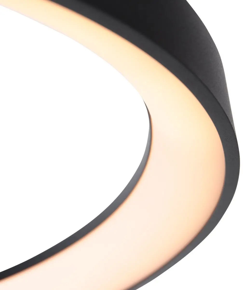 Steinhauer Ringlede 4612ZW Hanglamp - Zwart - 40W