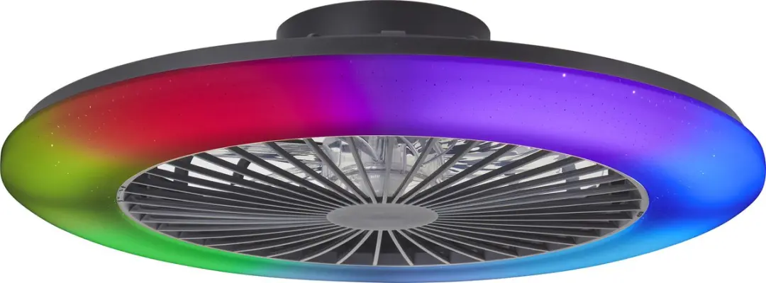 Brilliant Salerno Plafondventilator 58cm - LED 48W - 3000K-6500K - Zwart