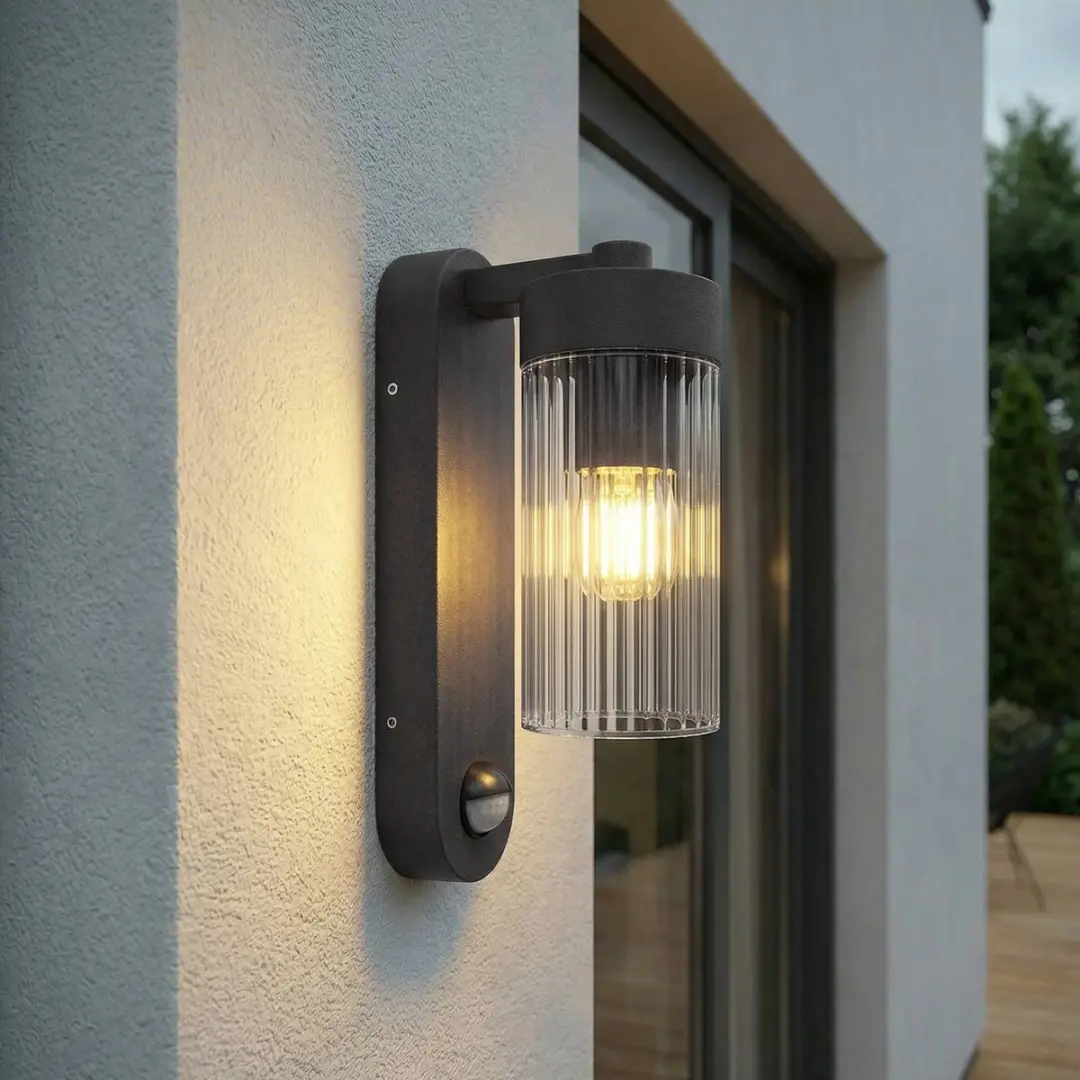 Lindby Wandlamp Buiten 1 Licht E27 - Antraciet