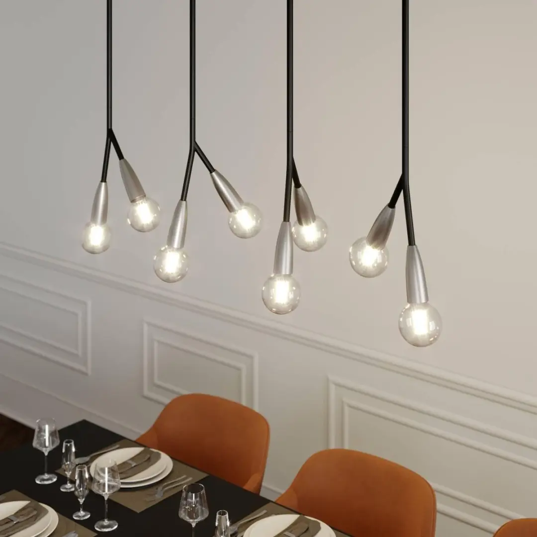 Lucande Hanglamp 8-lichts Metaal Aluminium