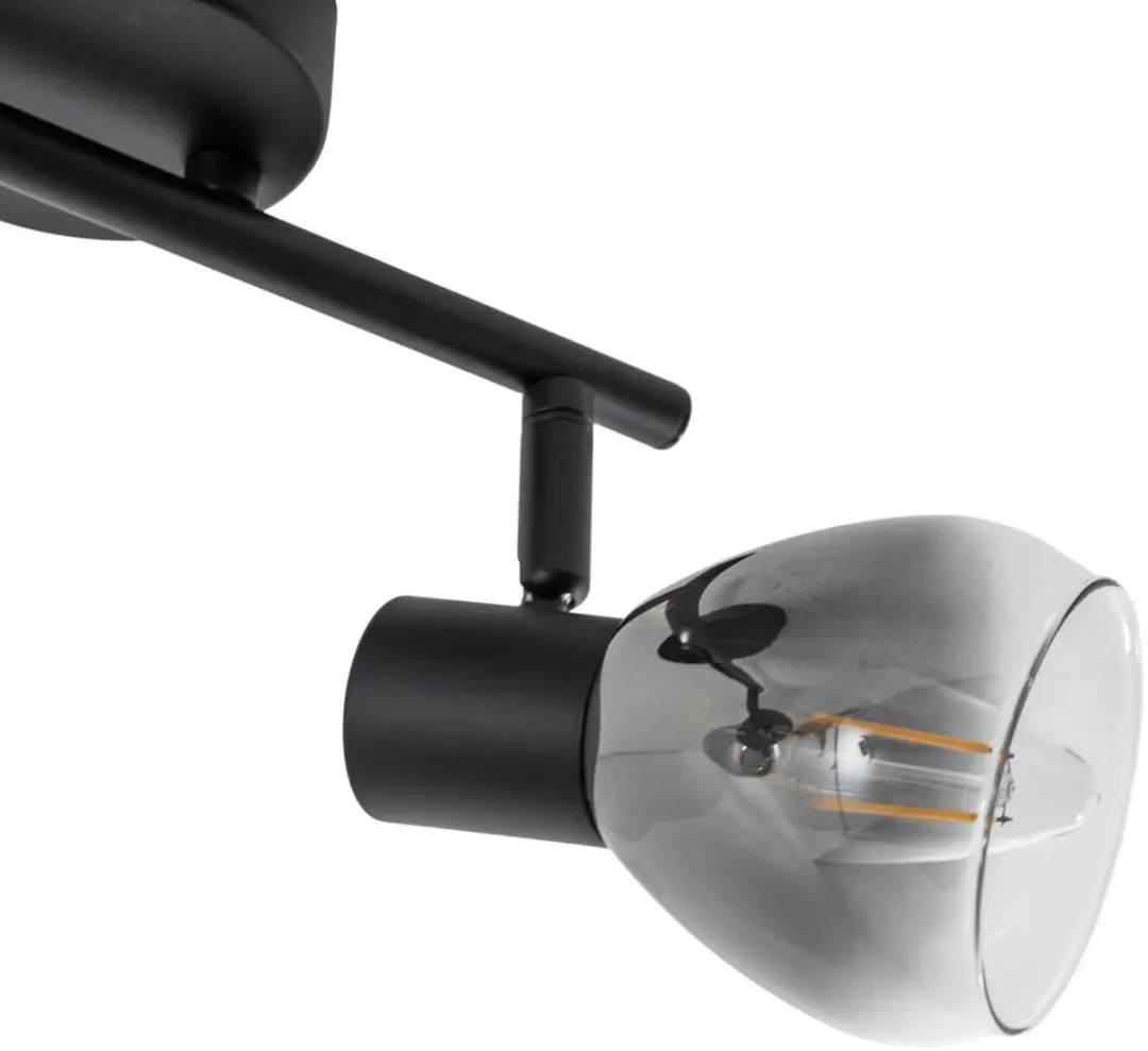 Lindby Plafondlamp 2 Lichtpunten E14 Rookgrijs Mat Zwart