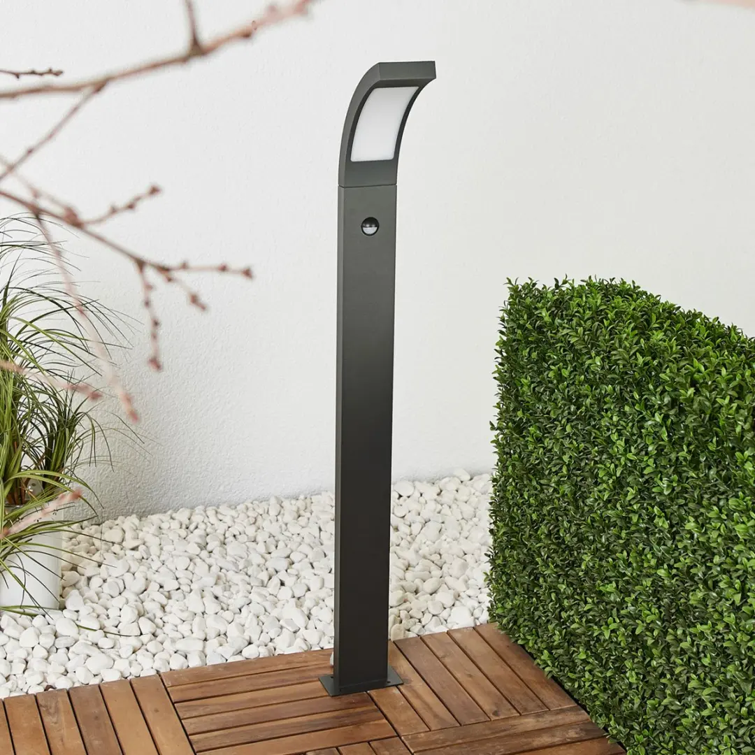 Lucande Padverlichting Zuillamp 5.5W - Grafietgrijs/Opaalwit