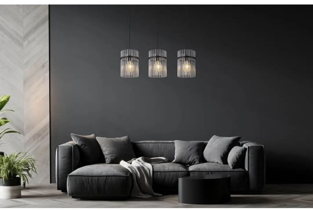 Globo Gorley Hanglamp - 3 Lichtpunten - Zwart