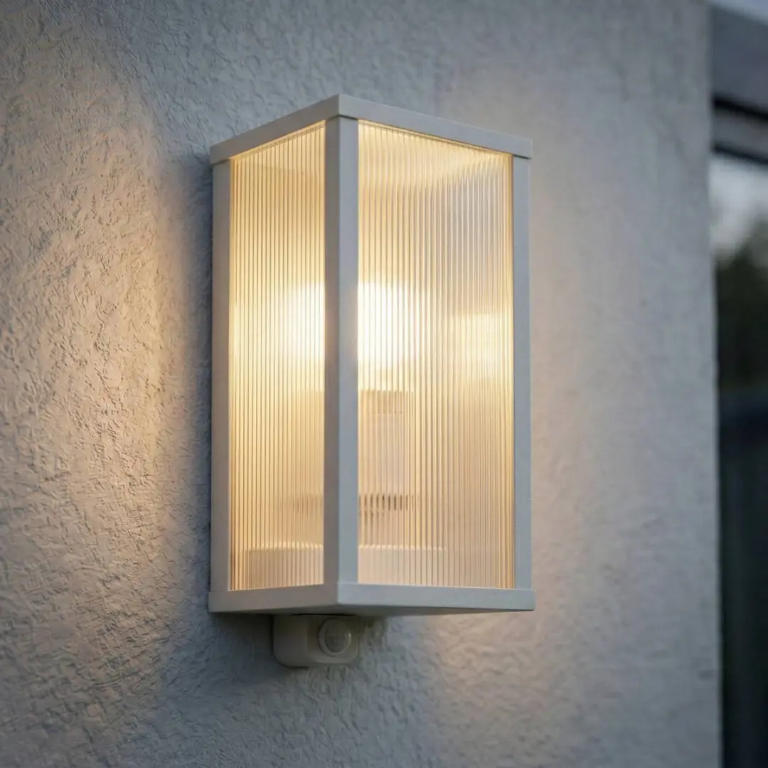 Lindby Wandlamp Buiten 1 Licht E27 - Grijs/Transparant