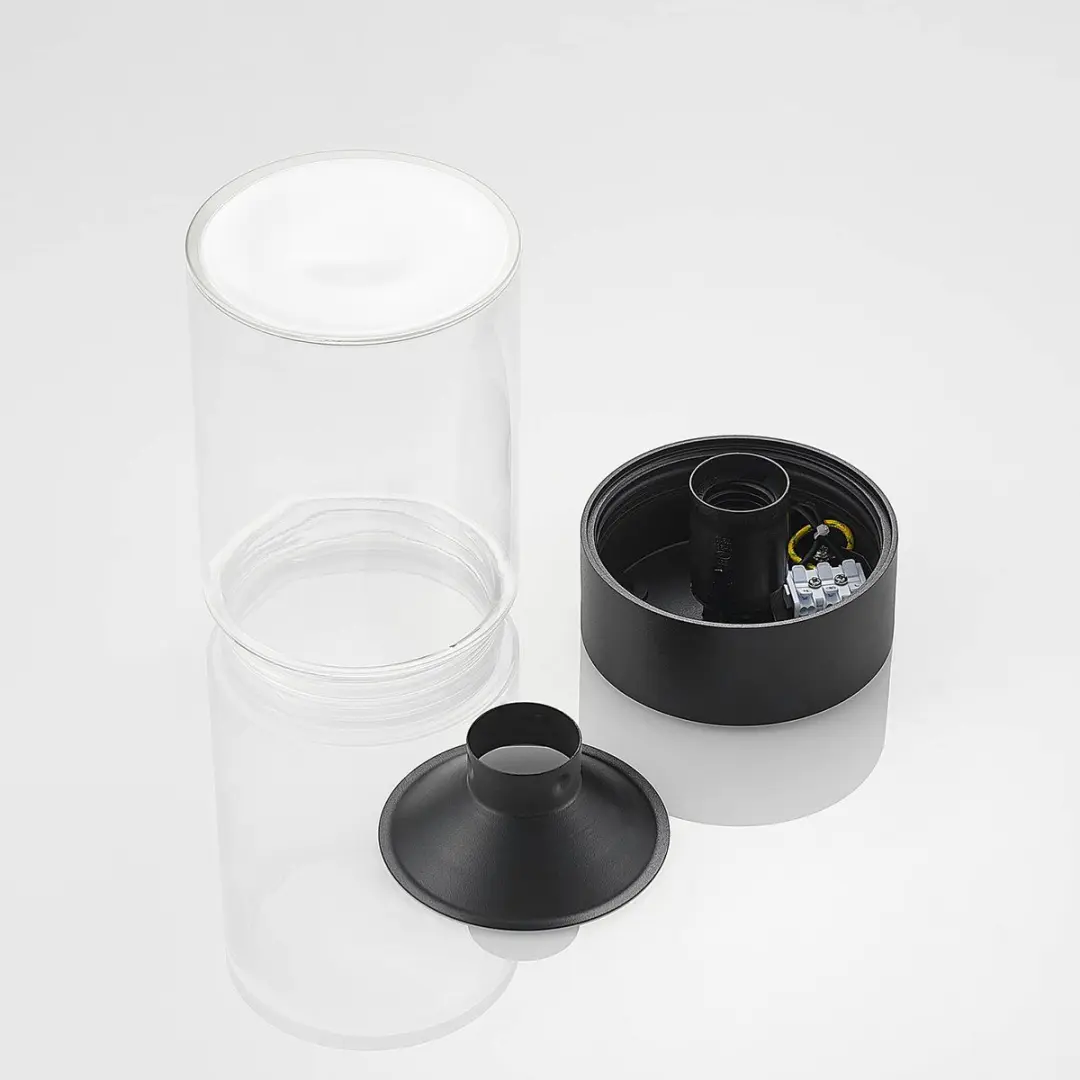 ARCCHIO Plafondlamp 1 Licht Aluminium Glas 20,5cm Zwart
