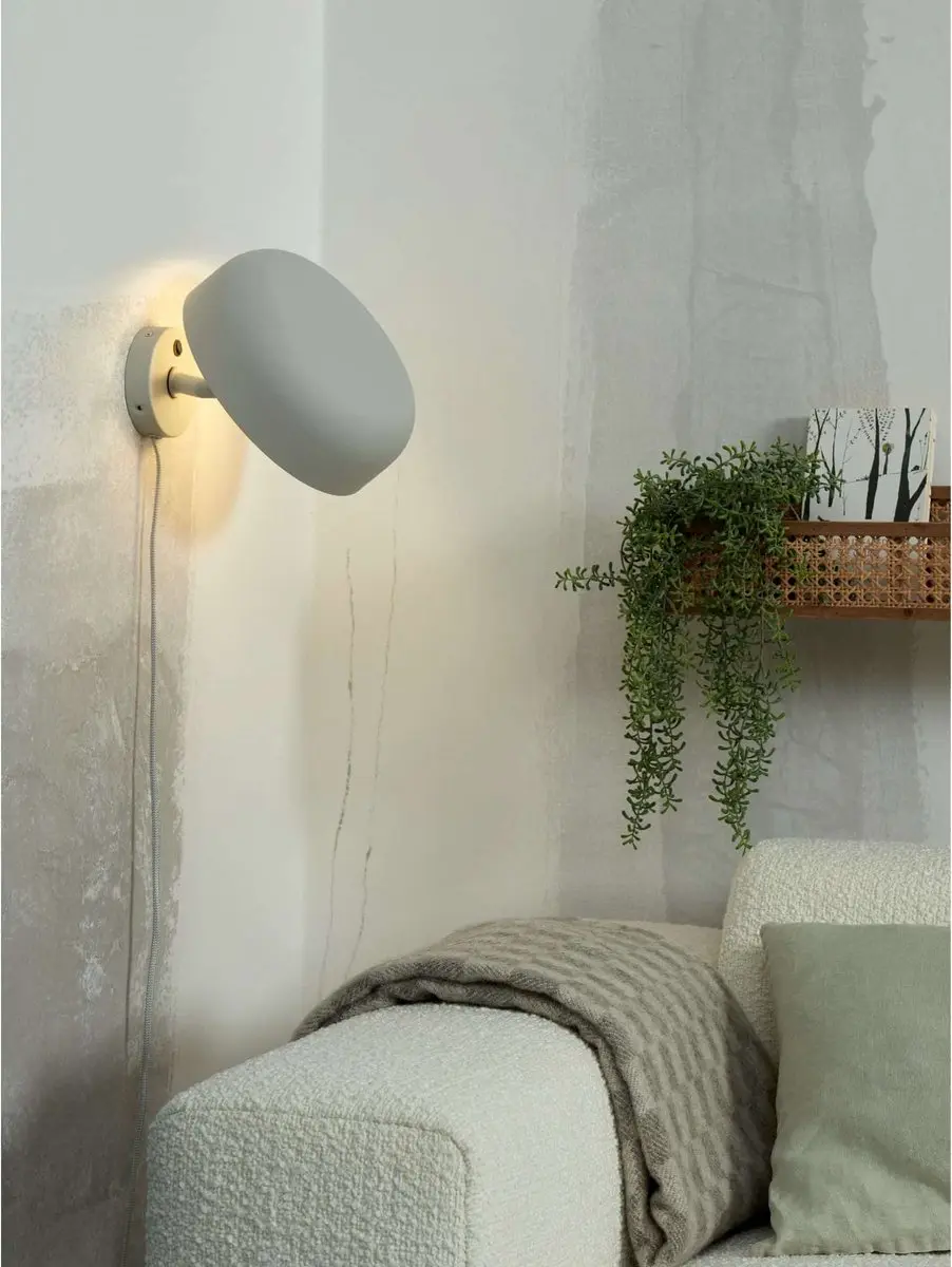 it's about RoMi Wandlamp Porto - Grijs Ø25cm
