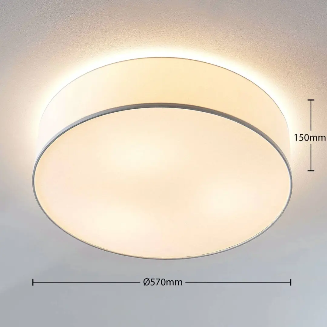Lindby Plafondlamp 3-Lichts - 57cm - Wit