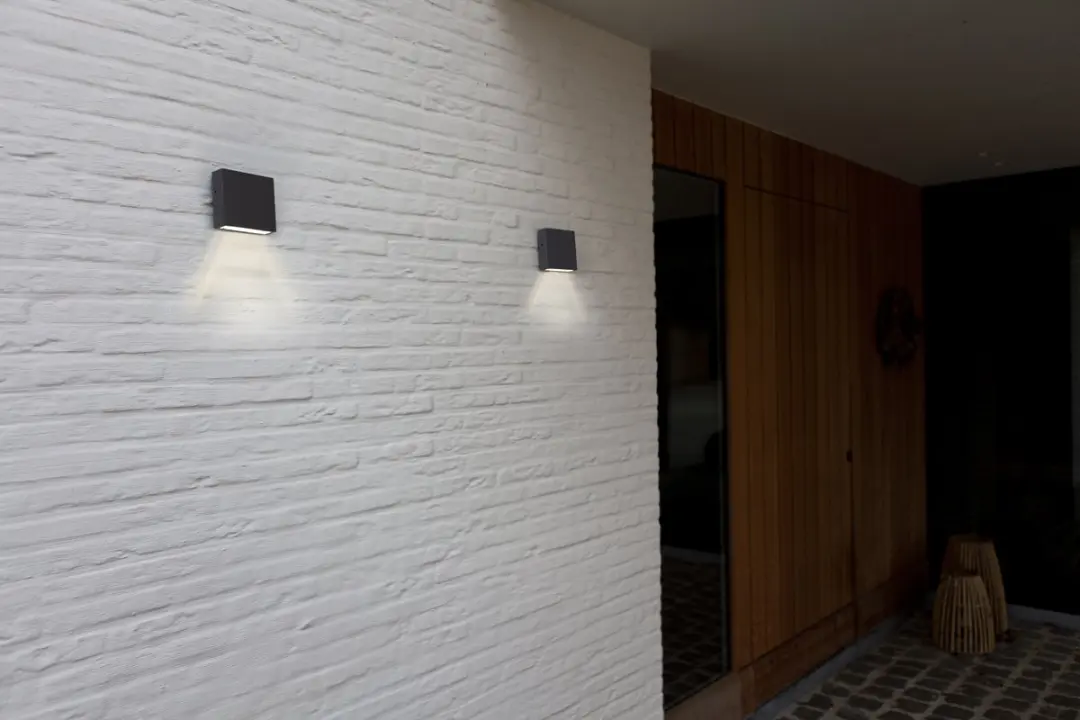 Lutec Gemini XF Wandlamp Buiten LED 750 Lumen - Donkergrijs