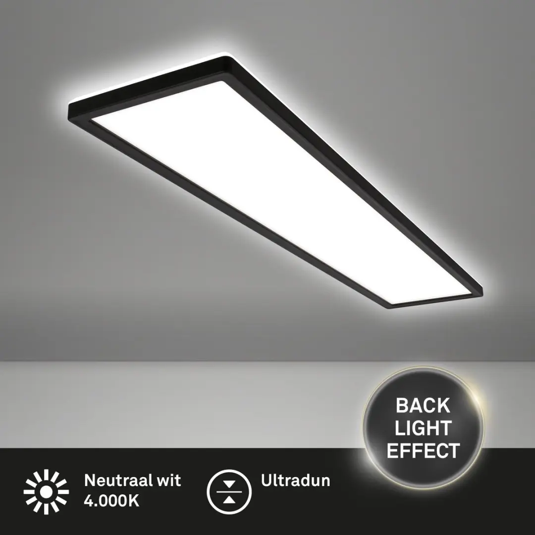 Briloner Tava LED Plafonniere 98cm - Zwart