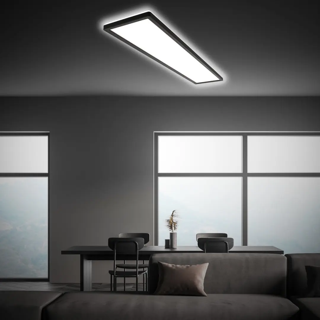 Briloner Tava LED Plafonniere 98cm - Zwart