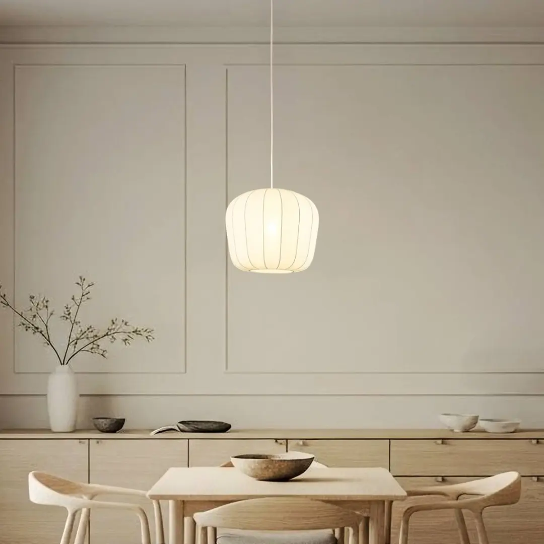 Lindby Hanglamp 1 Licht E27 - Wit - Ø35cm