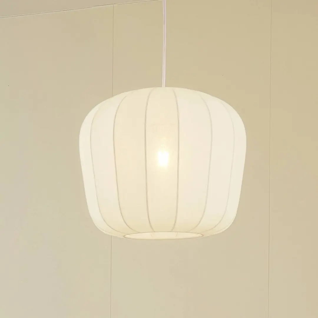 Lindby Hanglamp 1 Licht E27 - Wit - Ø35cm