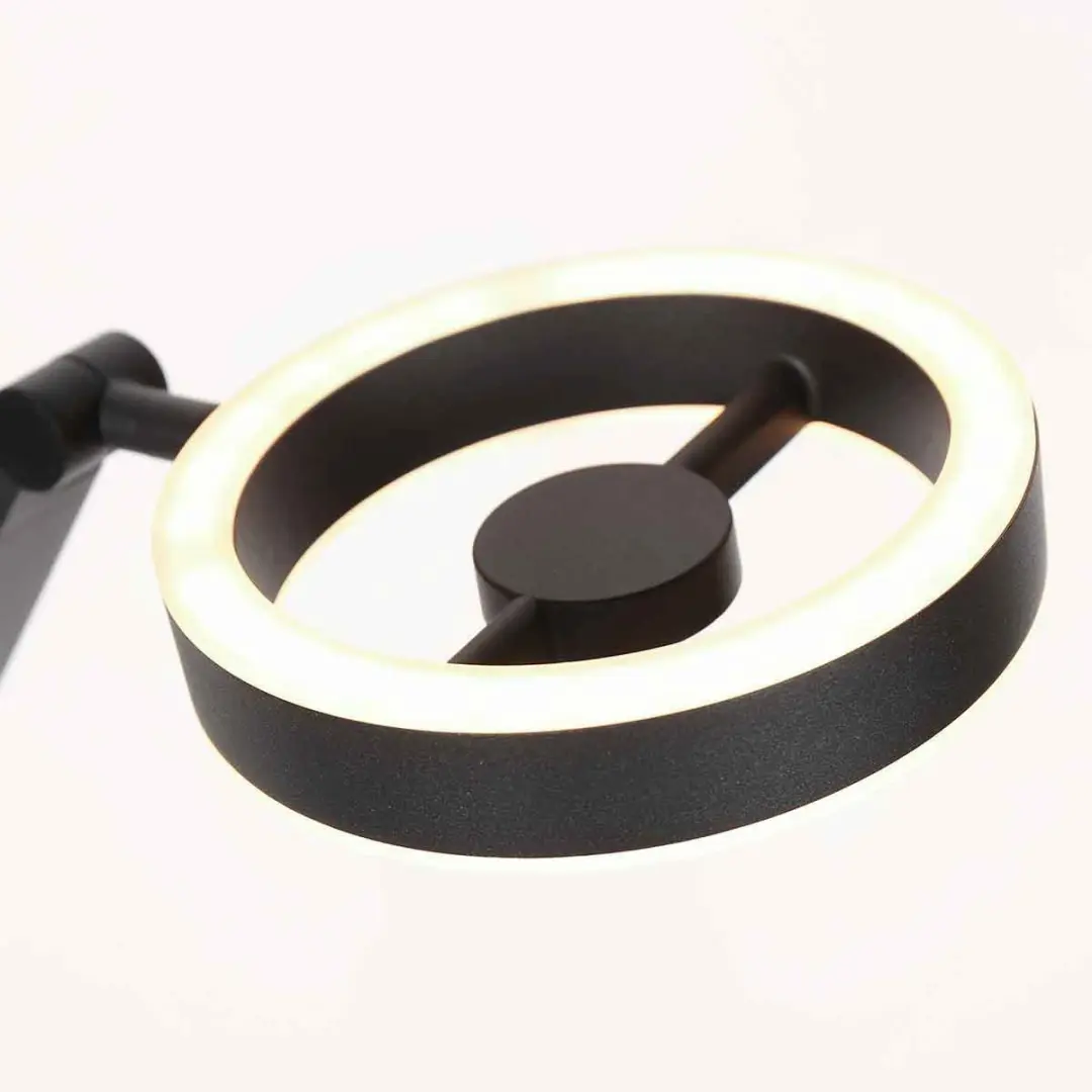 Steinhauer Ringlux 4138ZW Vloerlamp - 2x5W 2700K Zwart