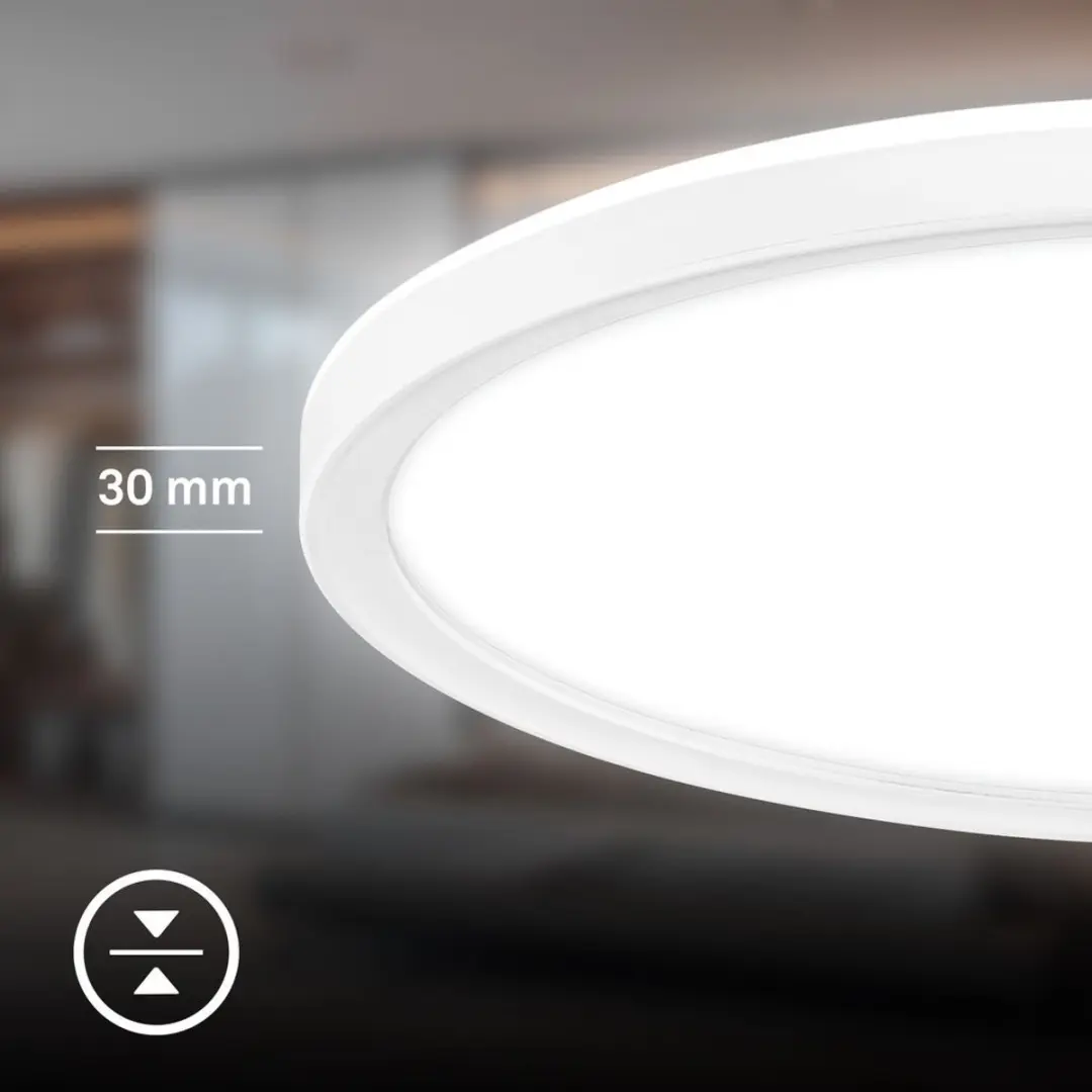 Briloner Slim Plafondlamp - 4.000K - Ø29cm - Wit - afbeelding 6 van 6