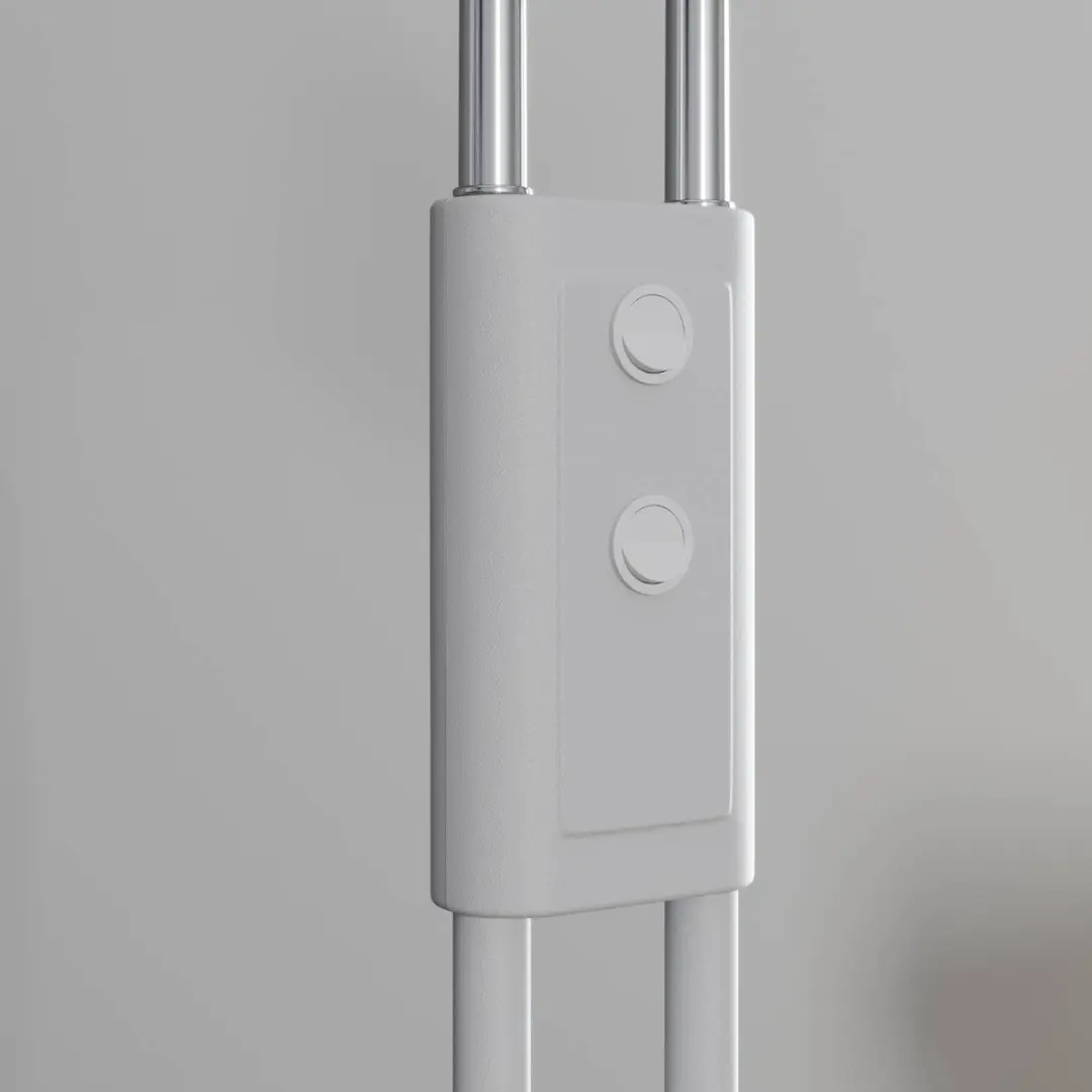 Lucande Vloerlamp 2-licht Metaal H124cm GU10 Wit/Goud