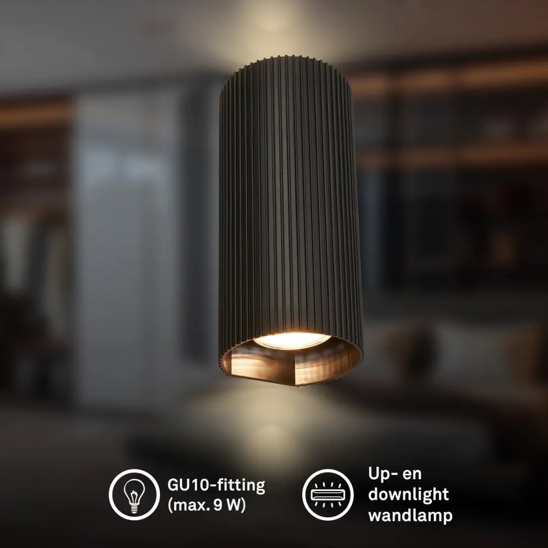 Briloner Ida Wandlamp GU10 - 9W - Zwart
